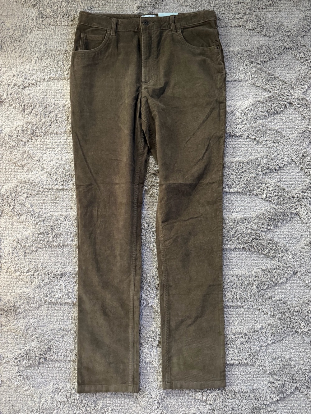 Class Club Dark Olive Corduroy Pants - Straight Leg